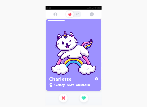 swipe left or right