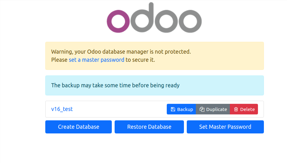 Set Master Password in Odoo-5