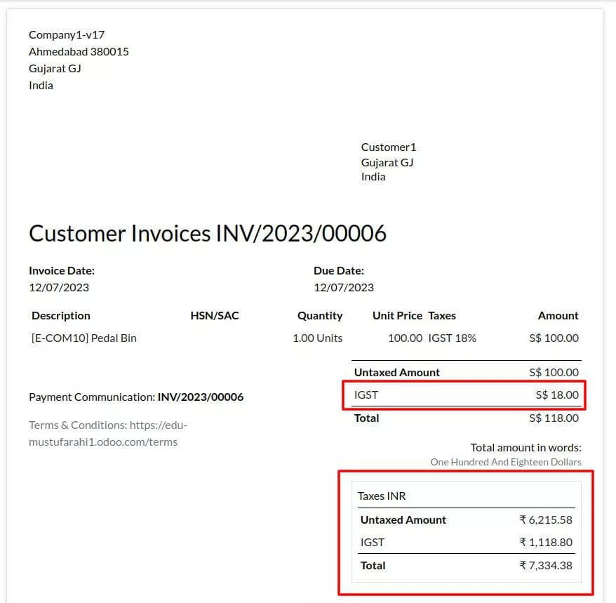 Express VAT in Local Currency on Invoices