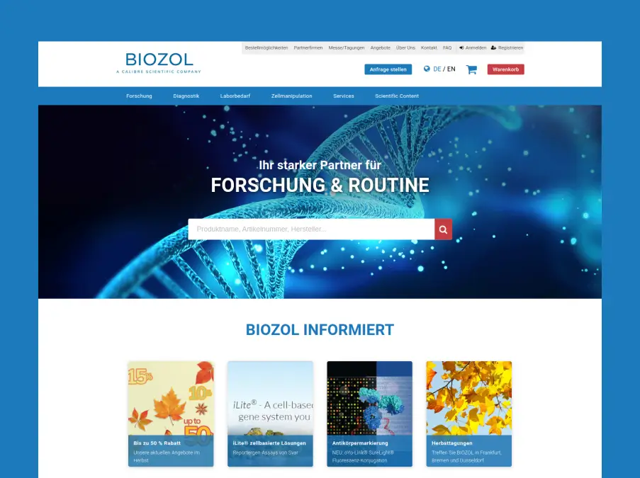 Streamlining Biozol Life Sciences Data Handling and User Experience with Laravel and Advanced Search Solutions Streamlining Biozol Life Sciences Data Handling and User Experience with Laravel and Advanced Search Solutions