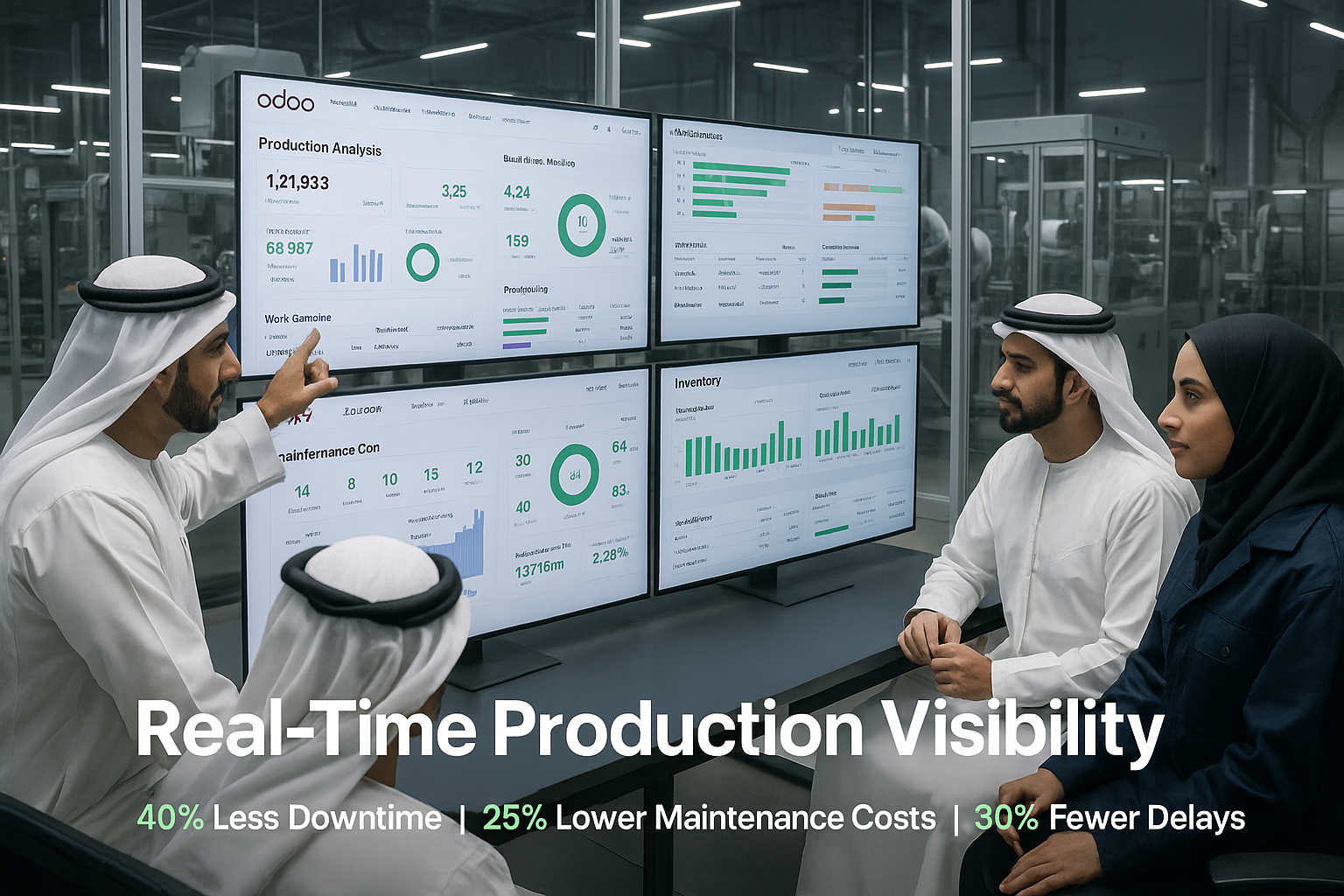 real-time visibility with odoo